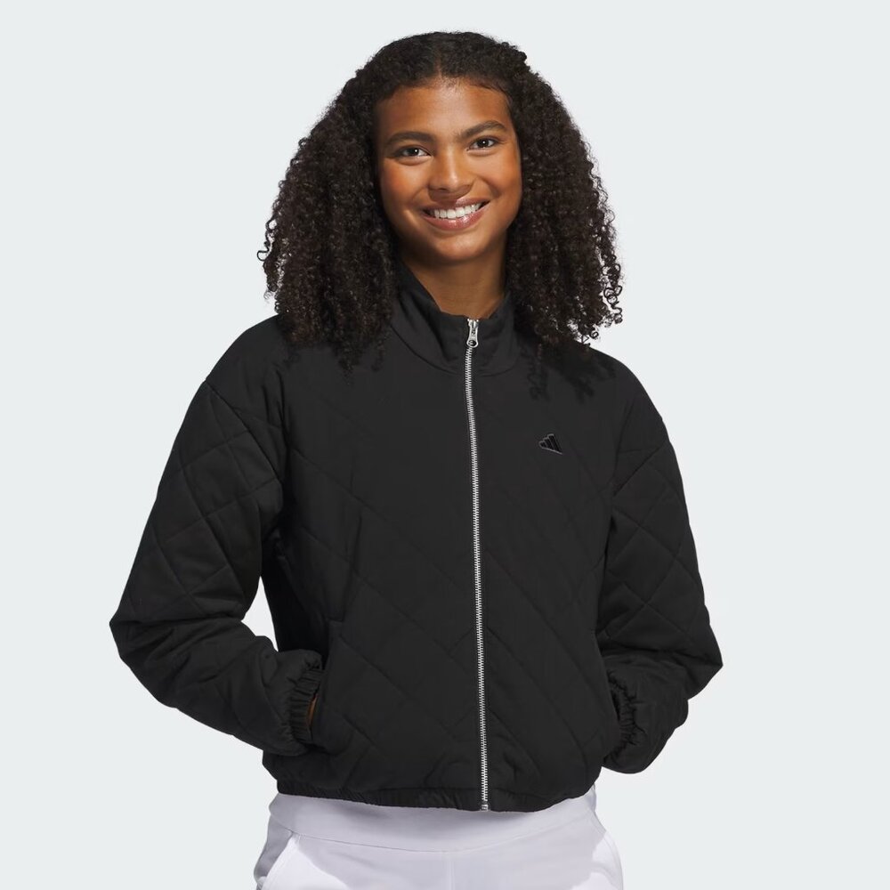 BNWT Adidas Go To Quilted Outerwear Jacket Golf Apparel, Black, Large